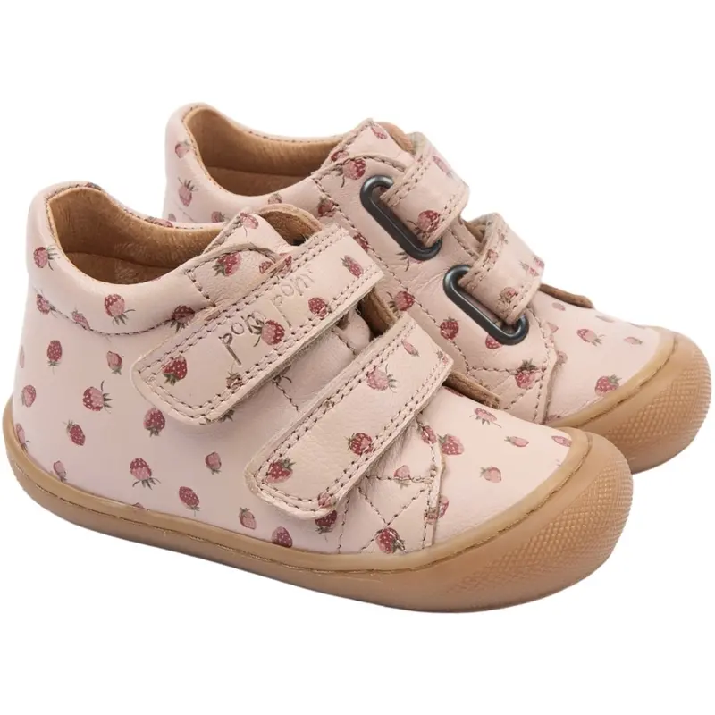 Pom Pom Dusty Rose Strawberry Aop Pax Baby Sko 1