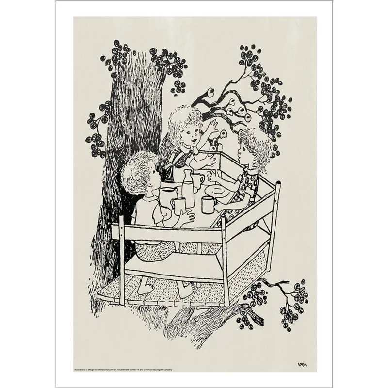 Poster & Frame Astrid Lindgren - The Wood Cabin - Lotta 1