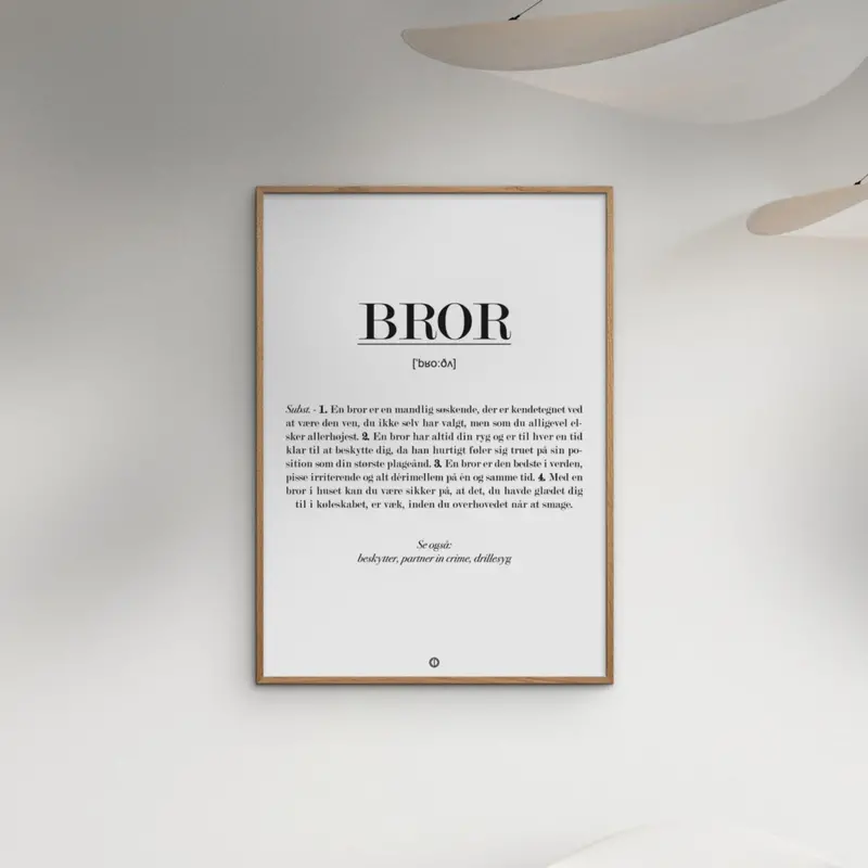 Poster & Frame Citatplakat - Bror Definition 2