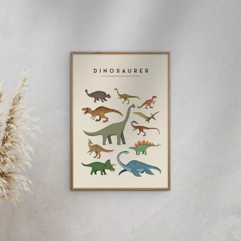 Poster & Frame Citatplakat - Dinosaurer – Børneplakat 2