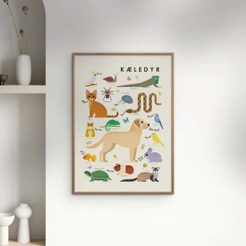 Poster & Frame Citatplakat - Kæledyr – Børneplakat 2