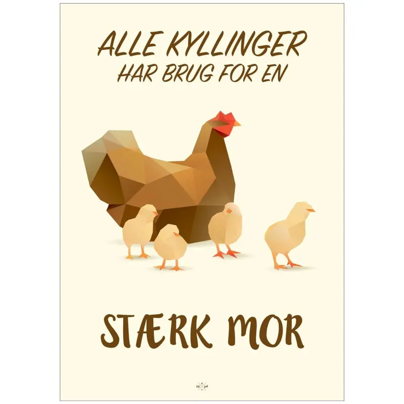 Poster & Frame Citatplakat - Stærk Mor 1
