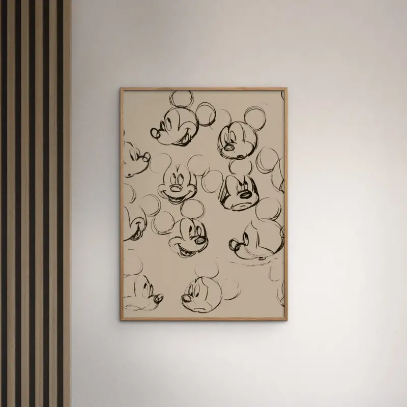 Poster & Frame Disney - Mickey Vintage Drawing No. 01 2