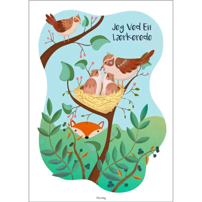 Poster & Frame Tiny Tails - Jeg Ved En Lærkerede 1