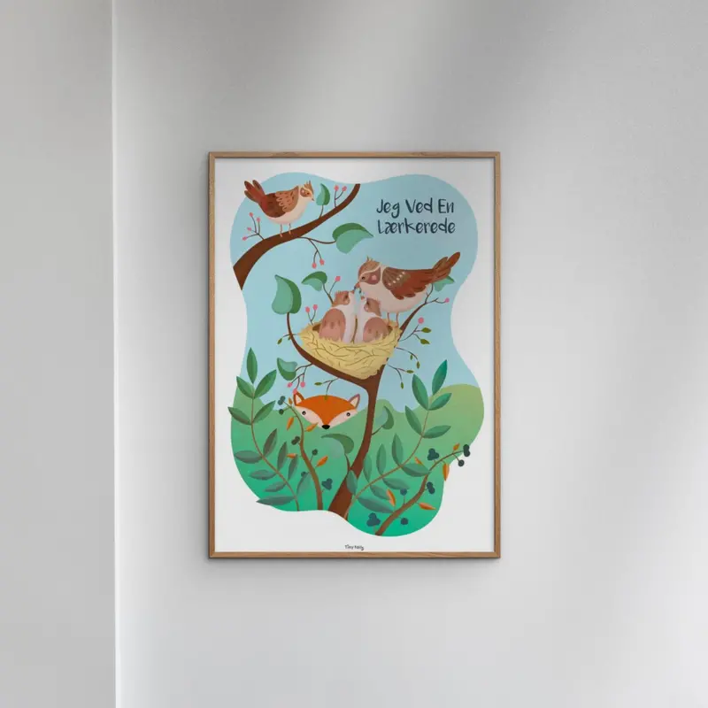 Poster & Frame Tiny Tails - Jeg Ved En Lærkerede 2