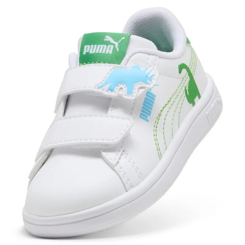 Puma White-Green Fruit-Vibrant Blue Puma Smash 3.0 Dino V Inf 2