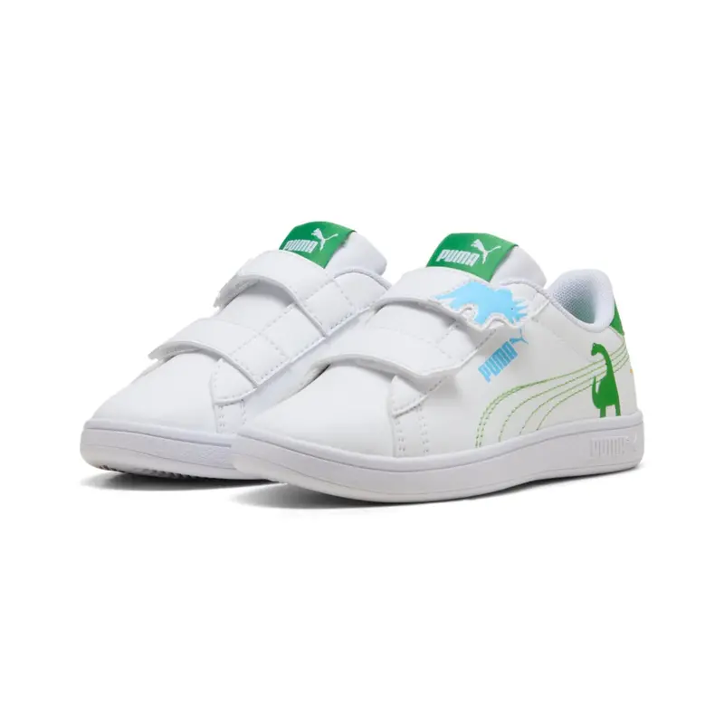 Puma White-Green Fruit-Vibrant Blue Puma Smash 3.0 Dino V Ps 1