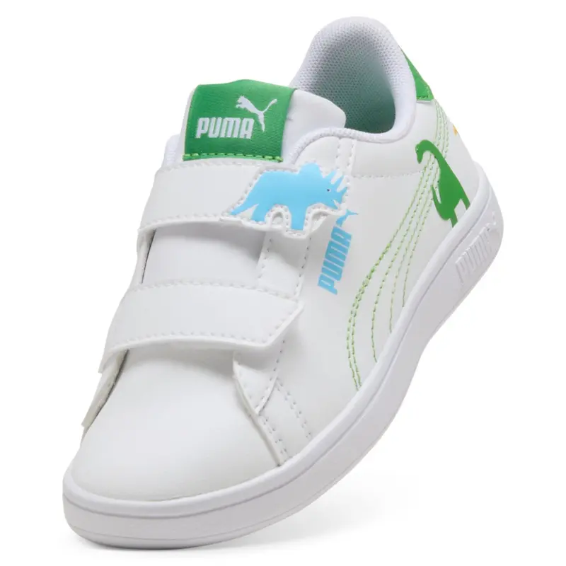 Puma White-Green Fruit-Vibrant Blue Puma Smash 3.0 Dino V Ps 2