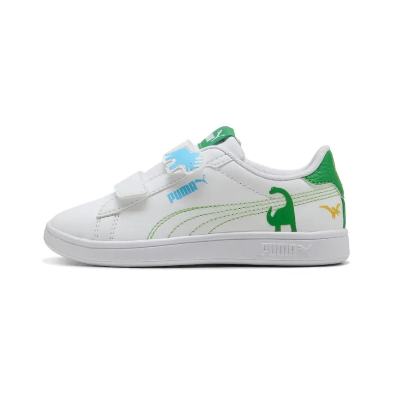 Puma White-Green Fruit-Vibrant Blue Puma Smash 3.0 Dino V Ps 3