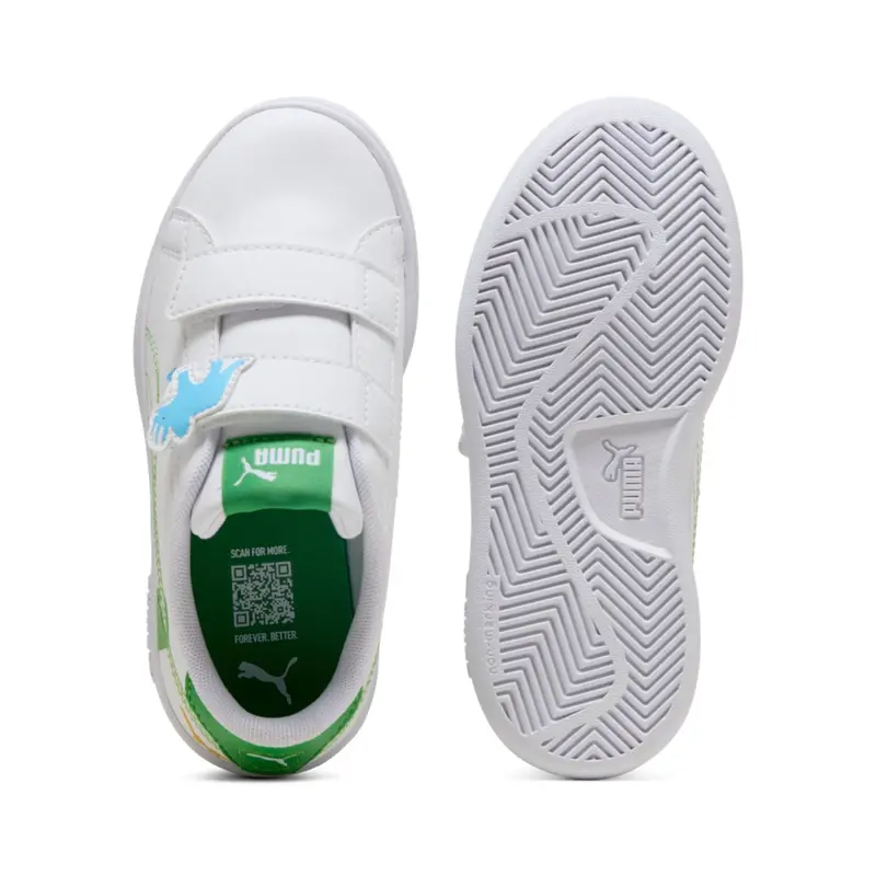 Puma White-Green Fruit-Vibrant Blue Puma Smash 3.0 Dino V Ps 6