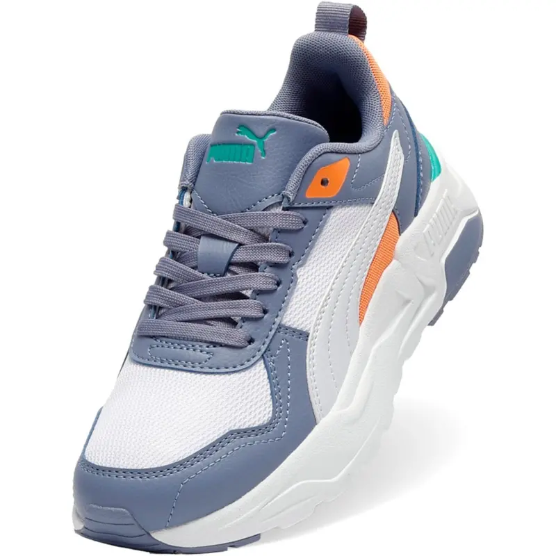 Puma White-Silver Mist-Gray Sky Trinity 2 Lt Jr 2