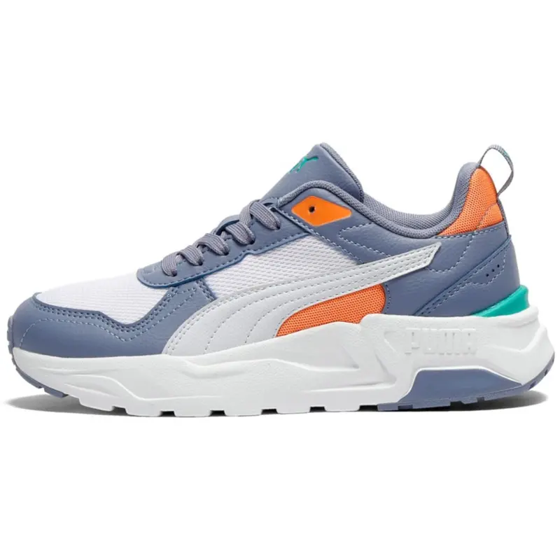 Puma White-Silver Mist-Gray Sky Trinity 2 Lt Jr 3