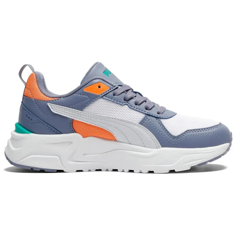 Puma White-Silver Mist-Gray Sky Trinity 2 Lt Jr 4