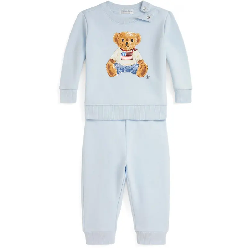 Ralph Lauren Baby Beryl Blue Pant Sæt 1