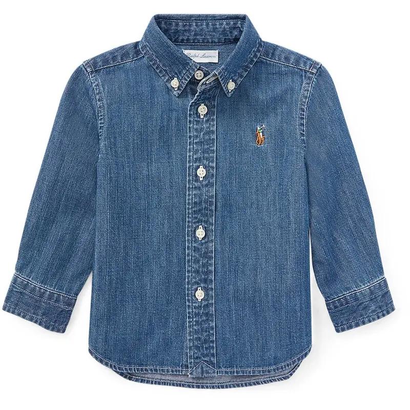 Ralph Lauren Baby Dk Blue Baby Boy Sport Skjorte 1