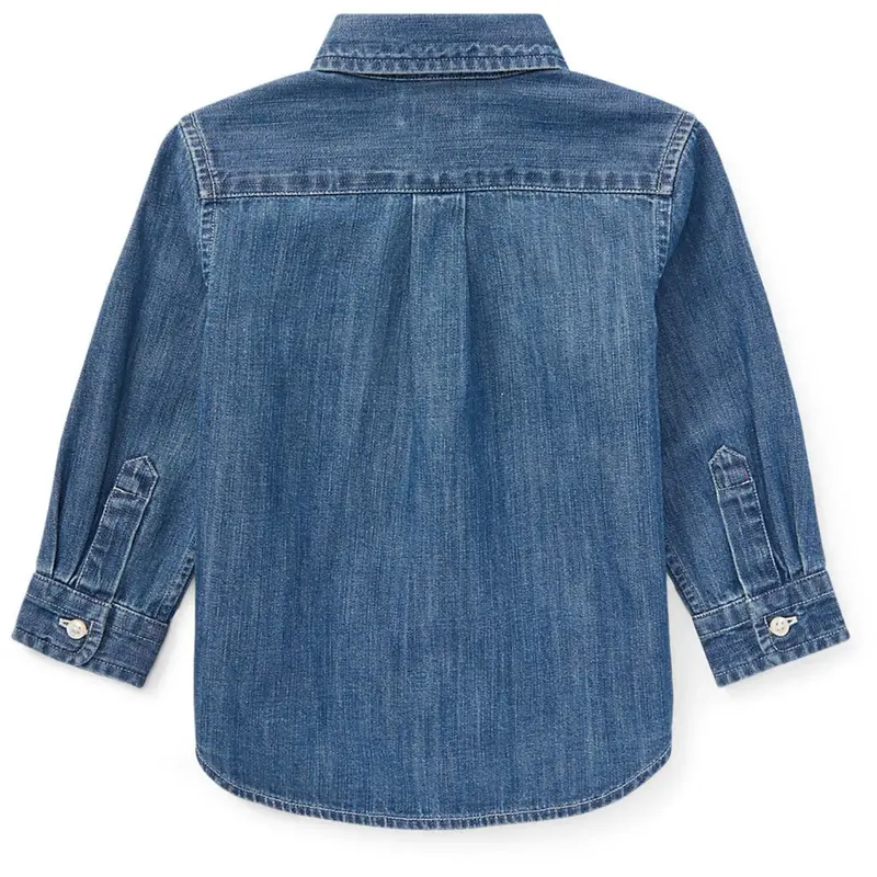 Ralph Lauren Baby Dk Blue Baby Boy Sport Skjorte 2