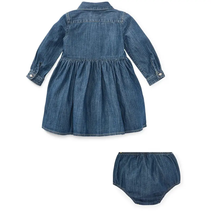 Ralph Lauren Baby Indigo Baby Girl Day Kjole 2