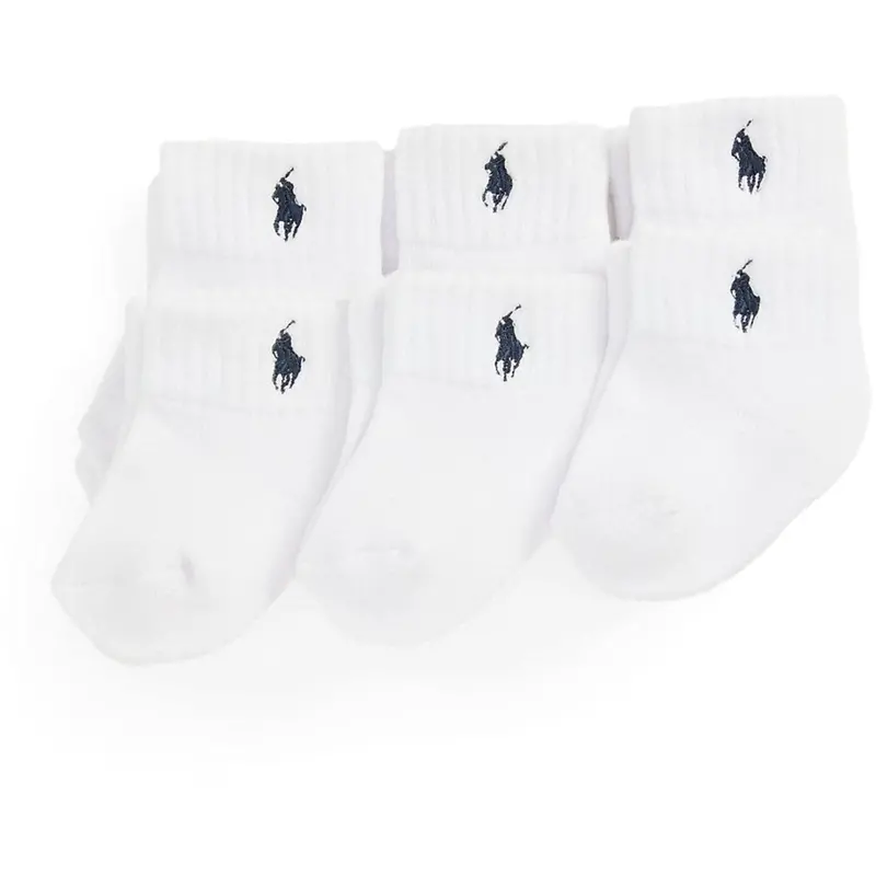 Ralph Lauren Baby Navy/White Baby Boy Ankle Strømper 3-Pak 1