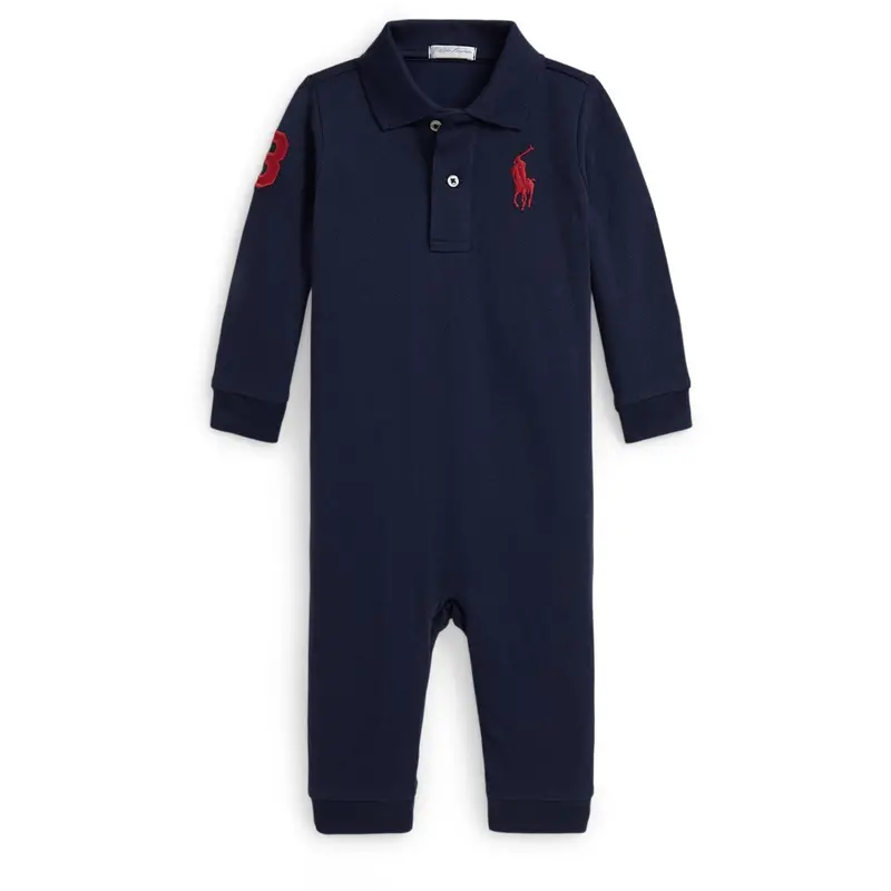 Ralph Lauren Baby Refined Navy Baby Boy Coverall 1