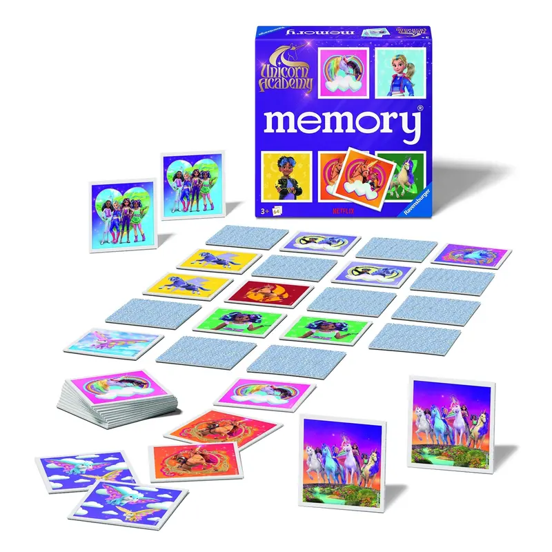 Ravensburger Unicorn Academy Memory® - Vendespil 1