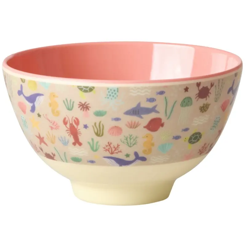 Rice Coral Ocean Print Melamine Skål Small 300 Ml 1