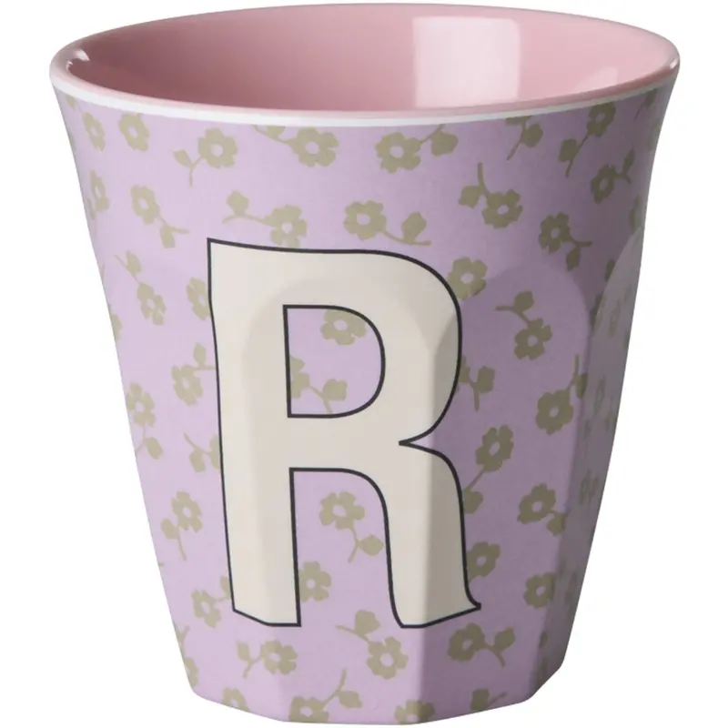 Rice Flowers Medium Melamin Kop Med Bogstavet R 1