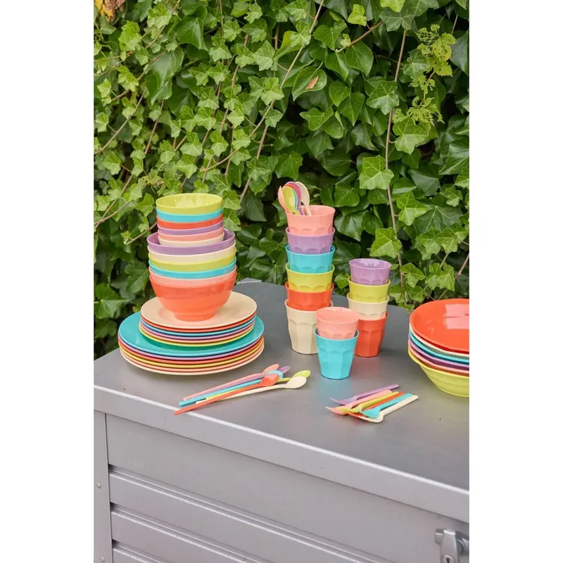 Rice Melamin Cups In Asst. Glory Days Colors - Medium - 6 Pak - 250 Ml 2