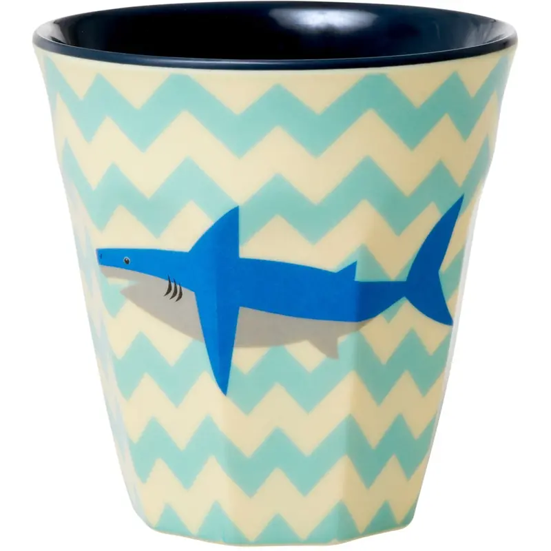 Rice Melamin Kop Med Shark Print - Medium - 250 Ml 1