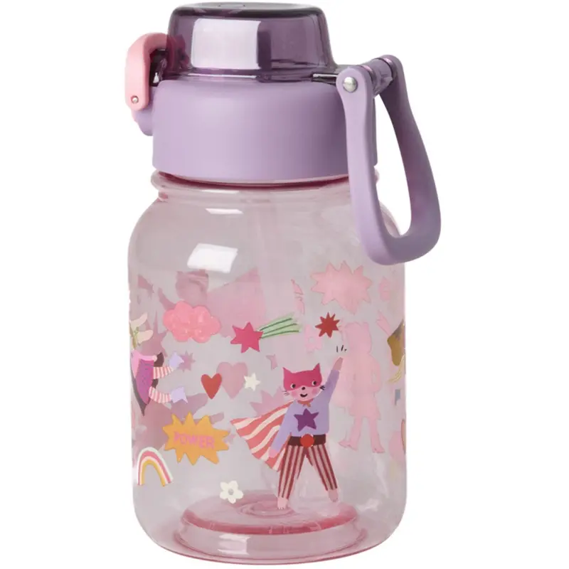 Rice Plastic Kids Drinking Flaske Med Hero Print - 700 Ml 1