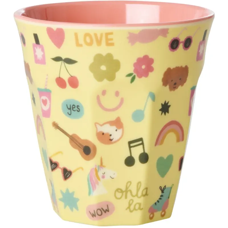 Rice Unicorn Love Print Melamine Kop Medium 250 Ml 1