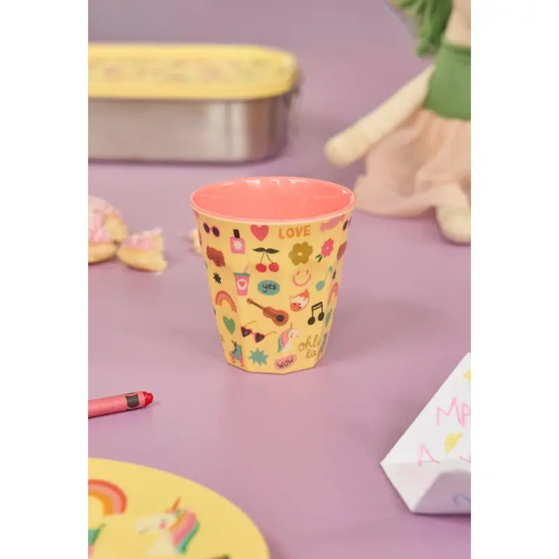 Rice Unicorn Love Print Melamine Kop Medium 250 Ml 2