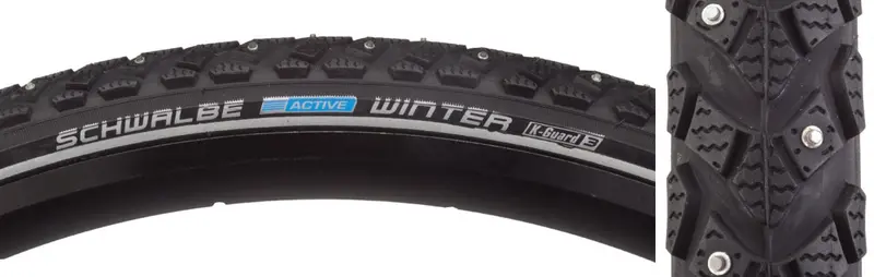 Schwalbe Winter Active Twin K-Guard Studded Tire Set (2 Tires) 1