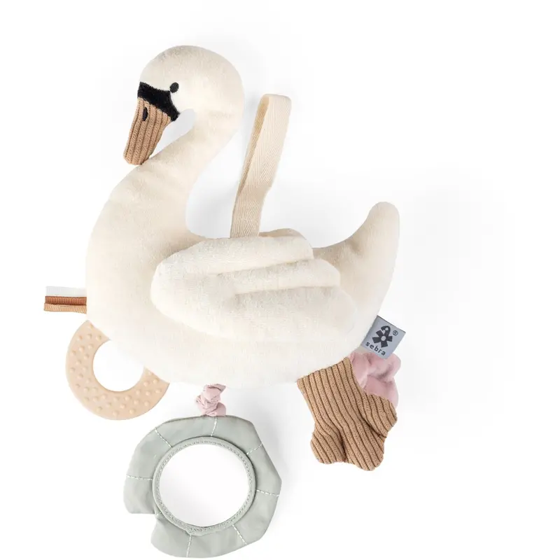 Sebra Beige Swan Hængende Aktivitetslegetøj 1