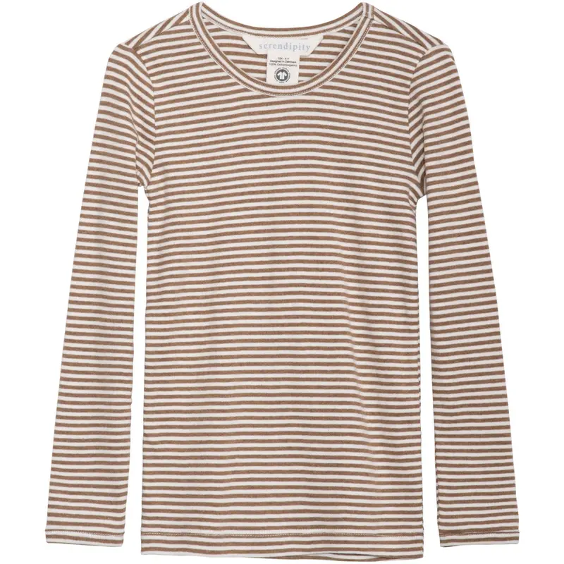Serendipity Almond/Offwhite Slim Bluse Stripe 1