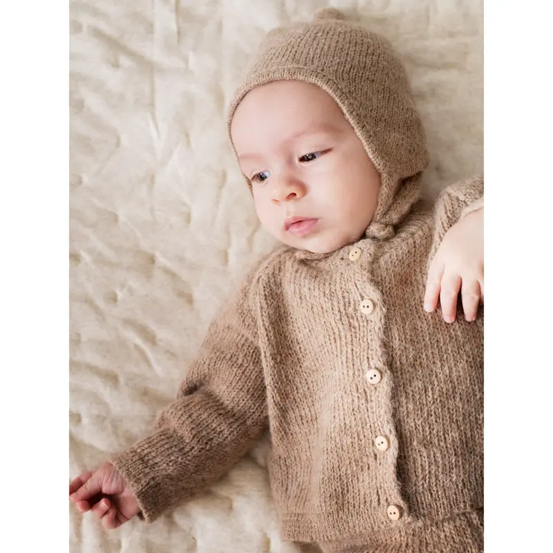 Serendipity Beige Baby Alpaca Suri Cardigan 2