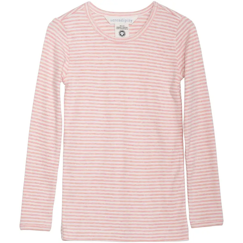 Serendipity Coral/Offwhite Slim Bluse Stripe 1