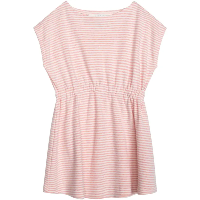 Serendipity Coral/Offwhite Strand Kjole Stripe 1
