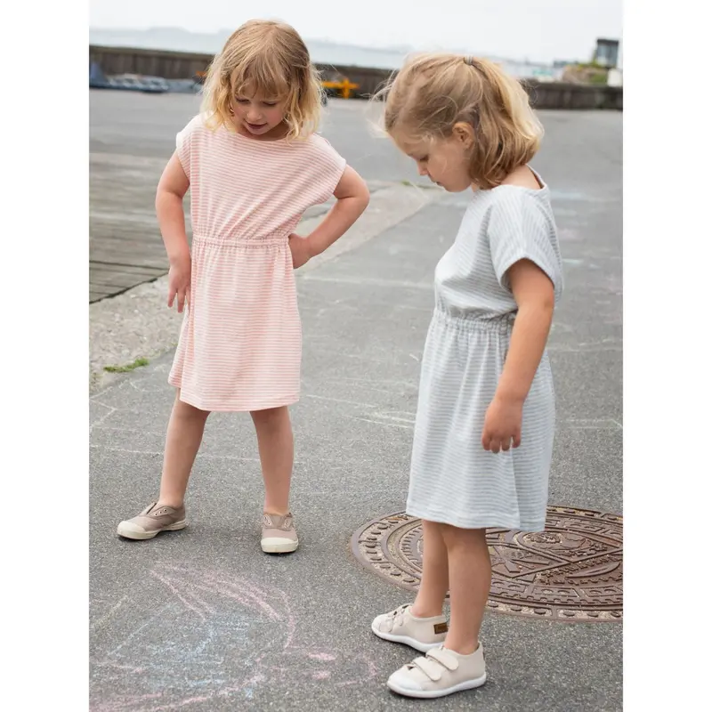 Serendipity Coral/Offwhite Strand Kjole Stripe 2