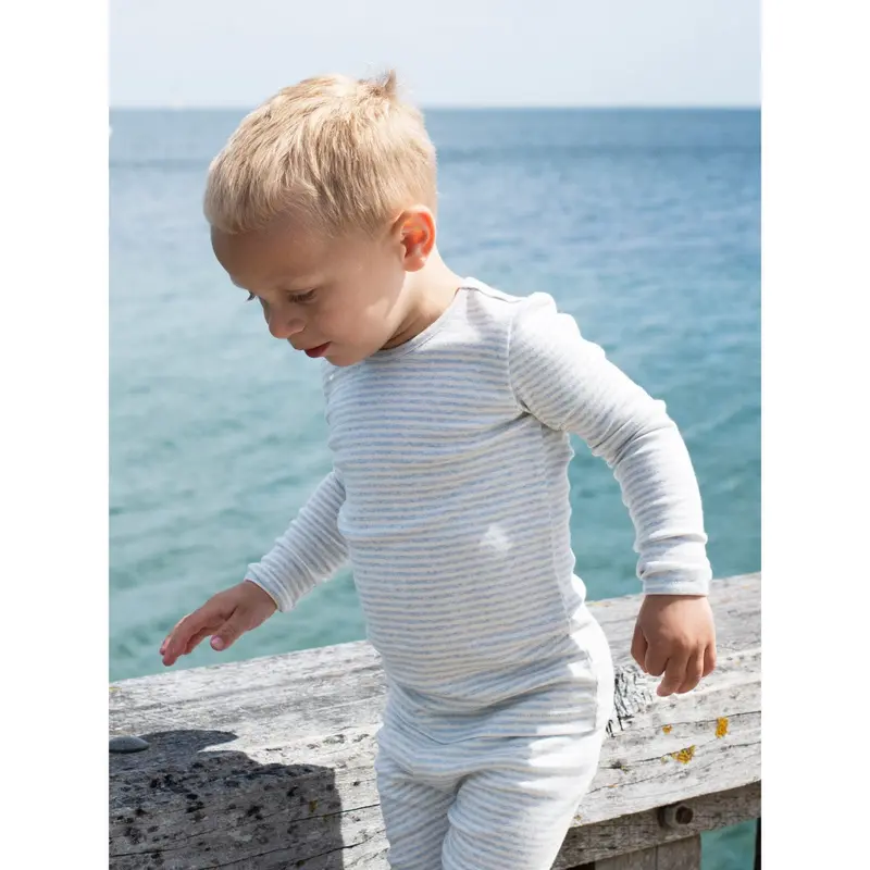 Serendipity Mist/Offwhite Slim Bluse Stripe 3