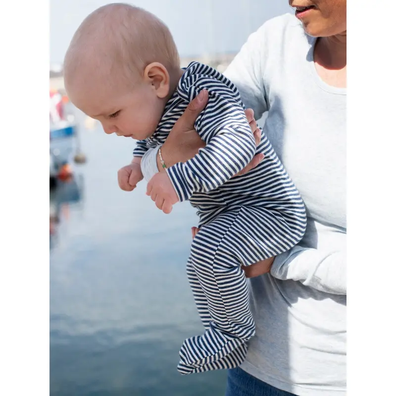 Serendipity Navy/Offwhite Baby Dragt Stripe 2