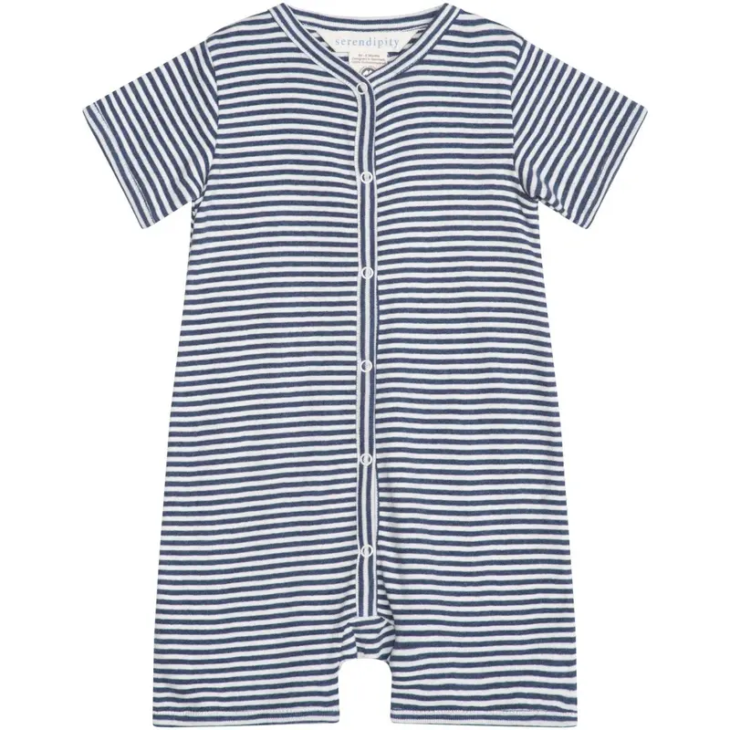 Serendipity Navy/Offwhite Baby Kort Dragt Stripe 1