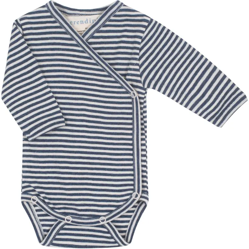 Serendipity Navy/Offwhite Newborn Slå-Om Body 1