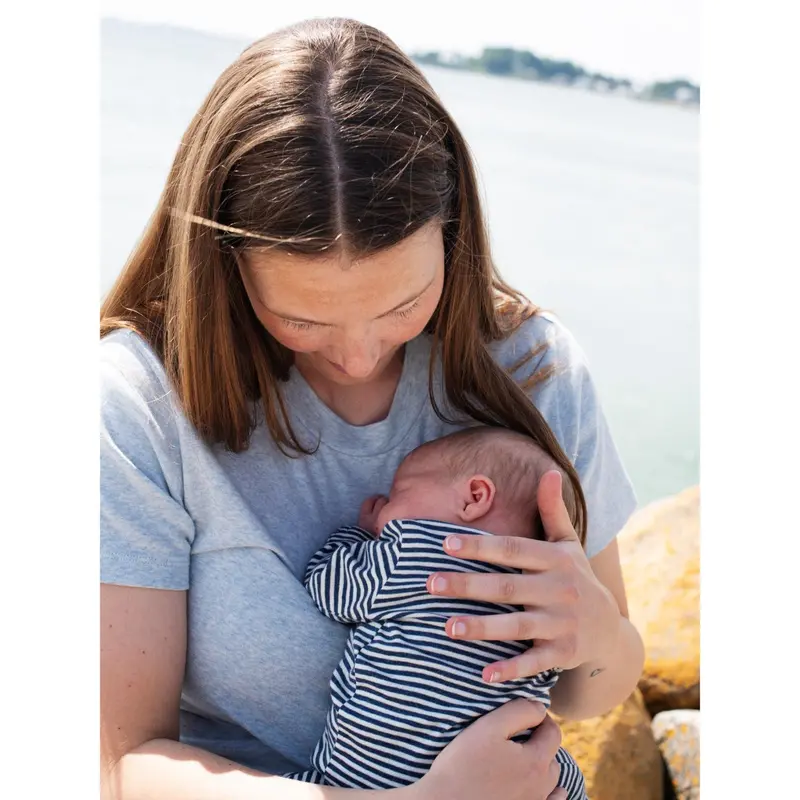 Serendipity Navy/Offwhite Newborn Stripe Dragt 3