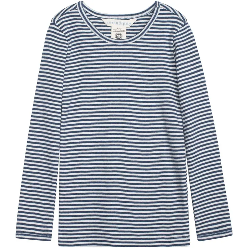Serendipity Navy/Offwhite Slim Bluse Stripe 1