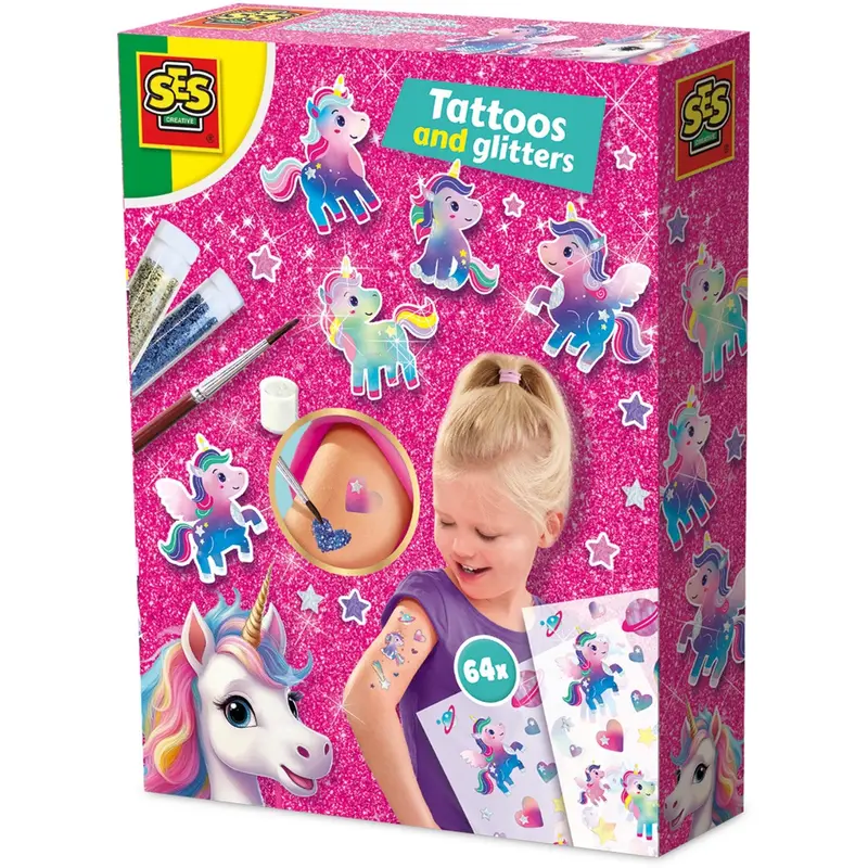 Ses Creative Tatoveringer Og Glitter Enhjørning 1