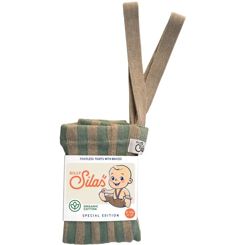 Silly Silas Matcha X Peanut Striped Footless Strømpebukser Special Edition 1