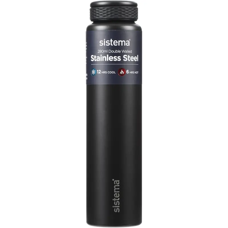 Sistema Black Stainless Steel Drikkedunk 280 Ml 1
