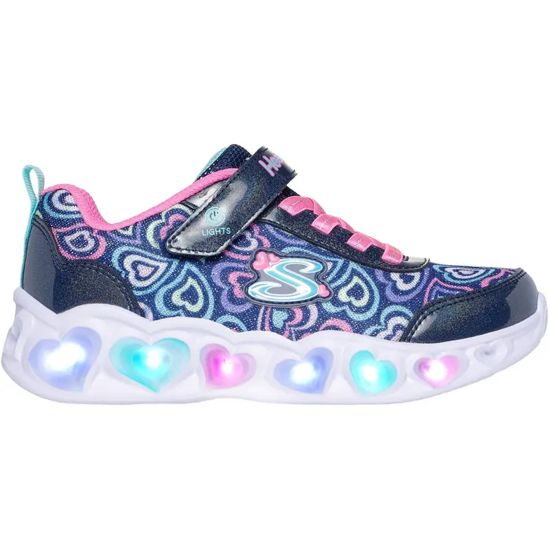 Skechers Navy Heart Lights - Boogie Love 2