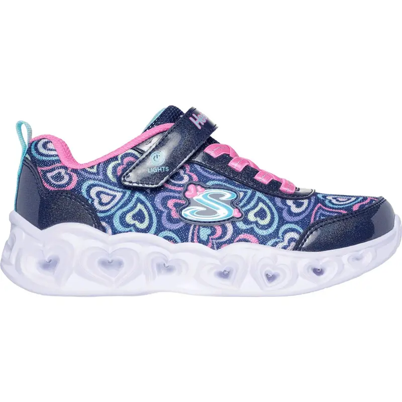 Skechers Navy Heart Lights - Boogie Love 3