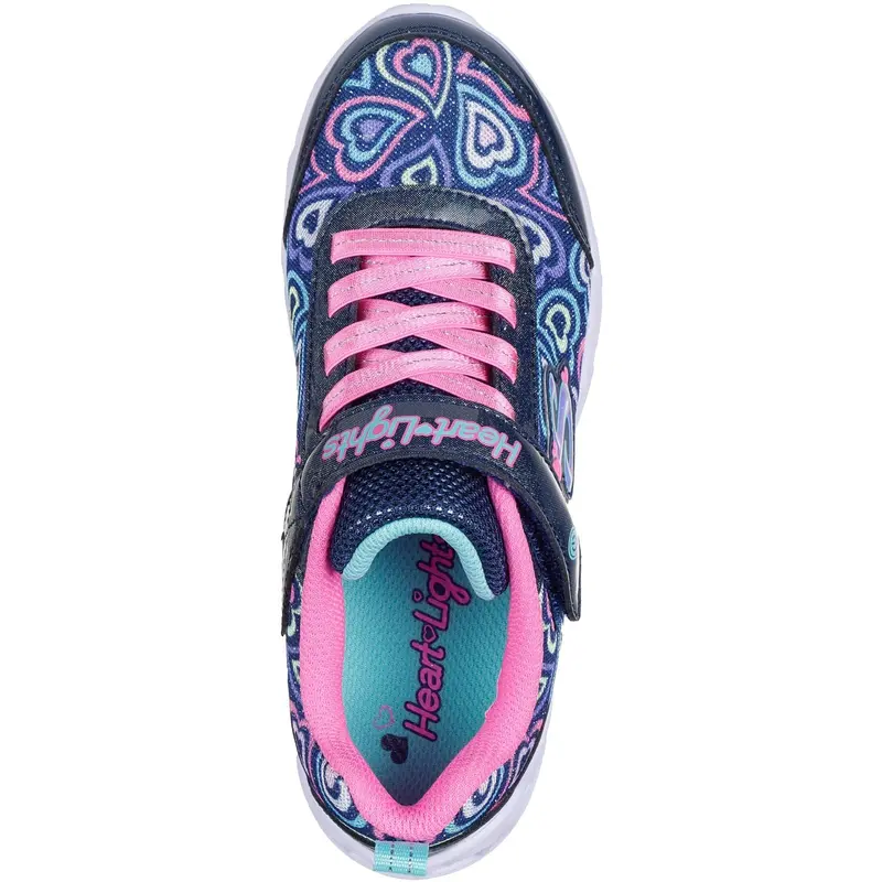 Skechers Navy Heart Lights - Boogie Love 5